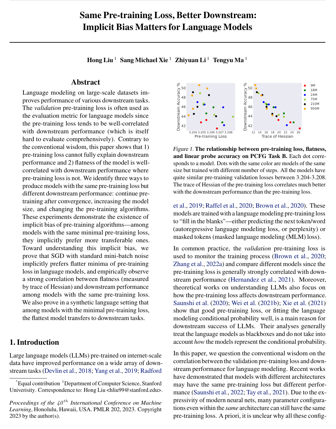 Cover for Same Pre-training Loss, Better Downstream: Implicit Bias Matters for Language Models