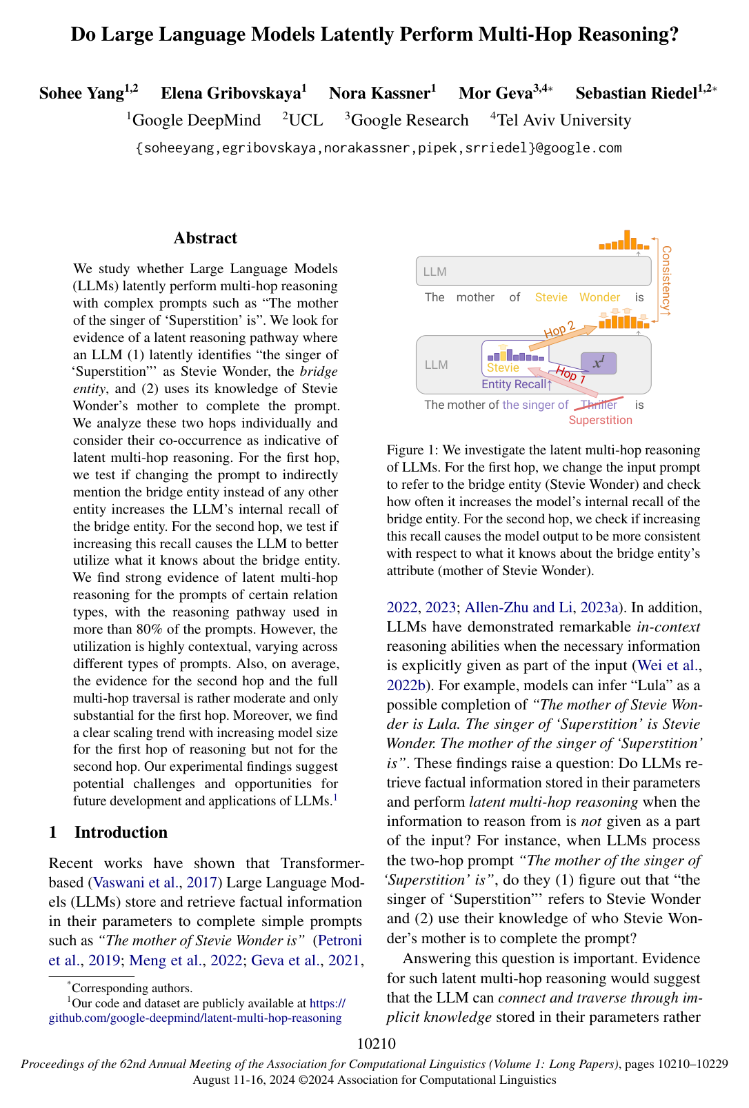 Cover for Do Large Language Models Latently Perform Multi-Hop Reasoning?