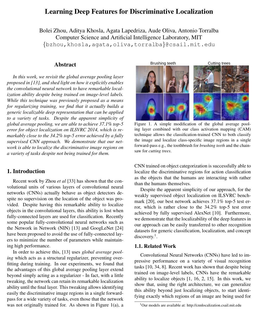 Learning Deep Features for Discriminative Localization