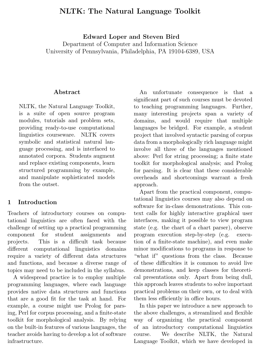 NLTK: The Natural Language Toolkit