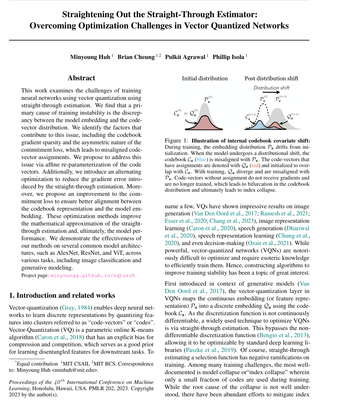 Straightening Out the Straight-Through Estimator: Overcoming Optimization Challenges in Vector Quantized Networks