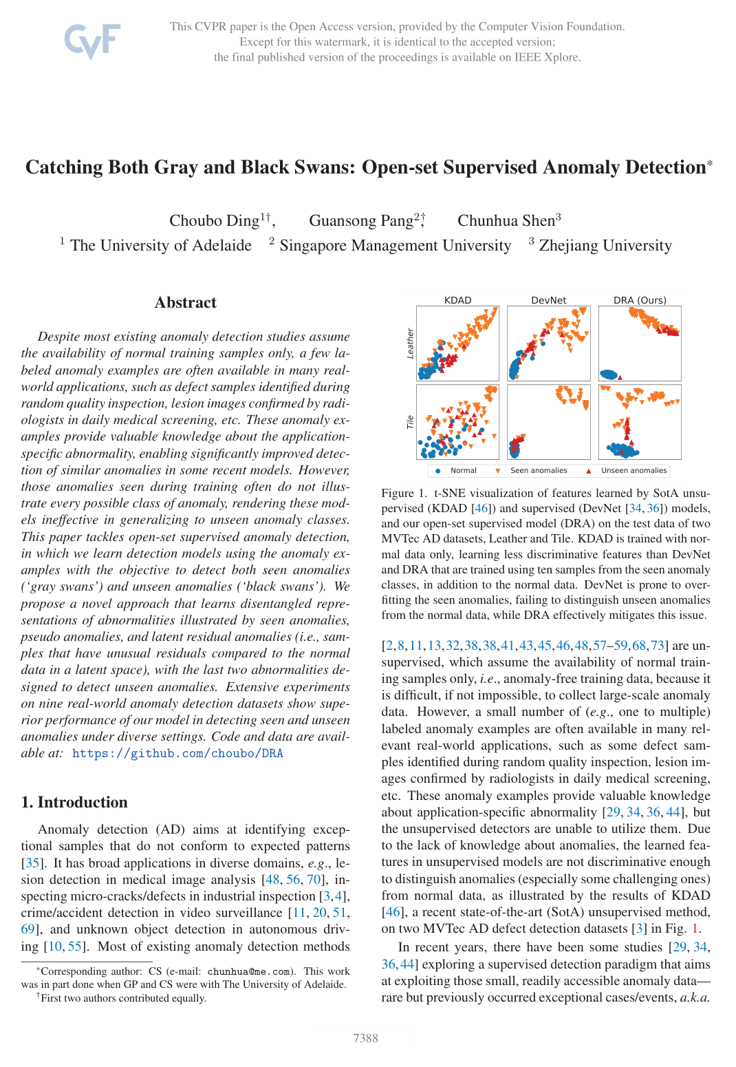Catching Both Gray and Black Swans: Open-set Supervised Anomaly Detection