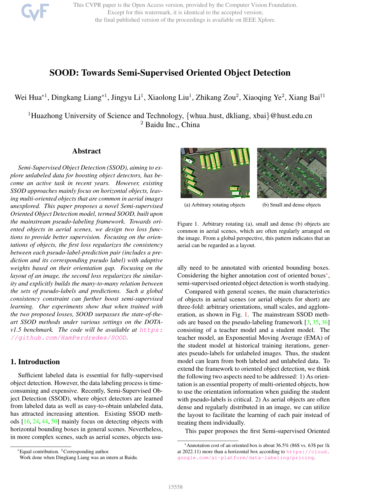 Cover for SOOD: Towards Semi-Supervised Oriented Object Detection