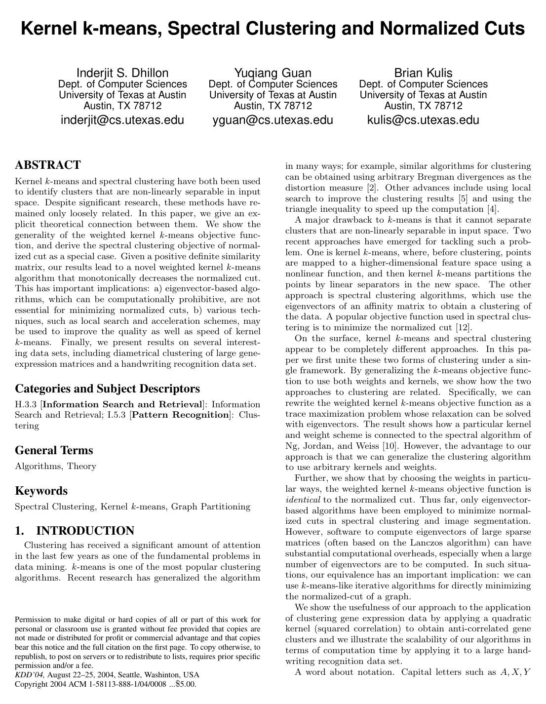 Kernel k-means: spectral clustering and normalized cuts