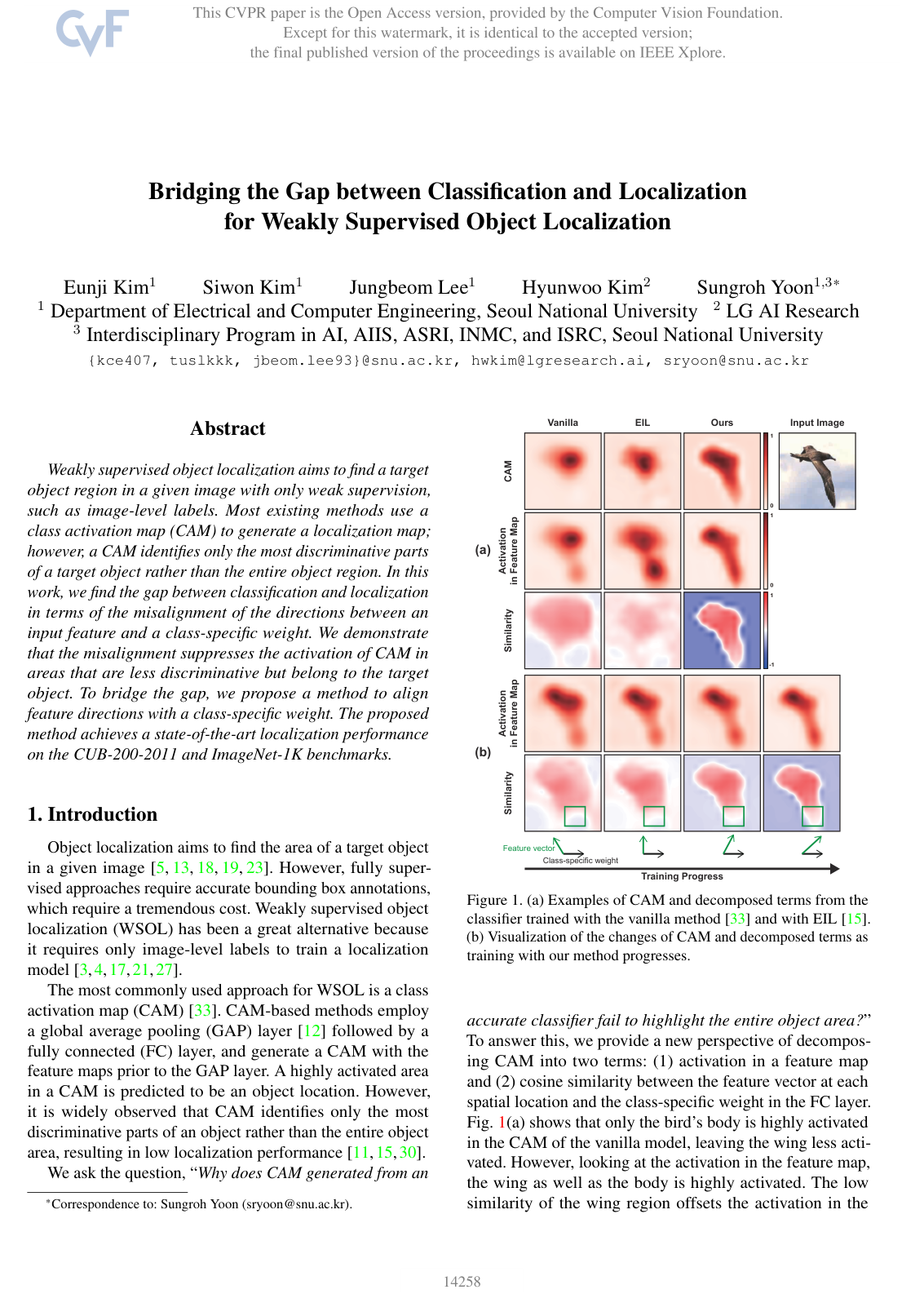 Cover for Bridging the Gap between Classification and Localization for Weakly Supervised Object Localization