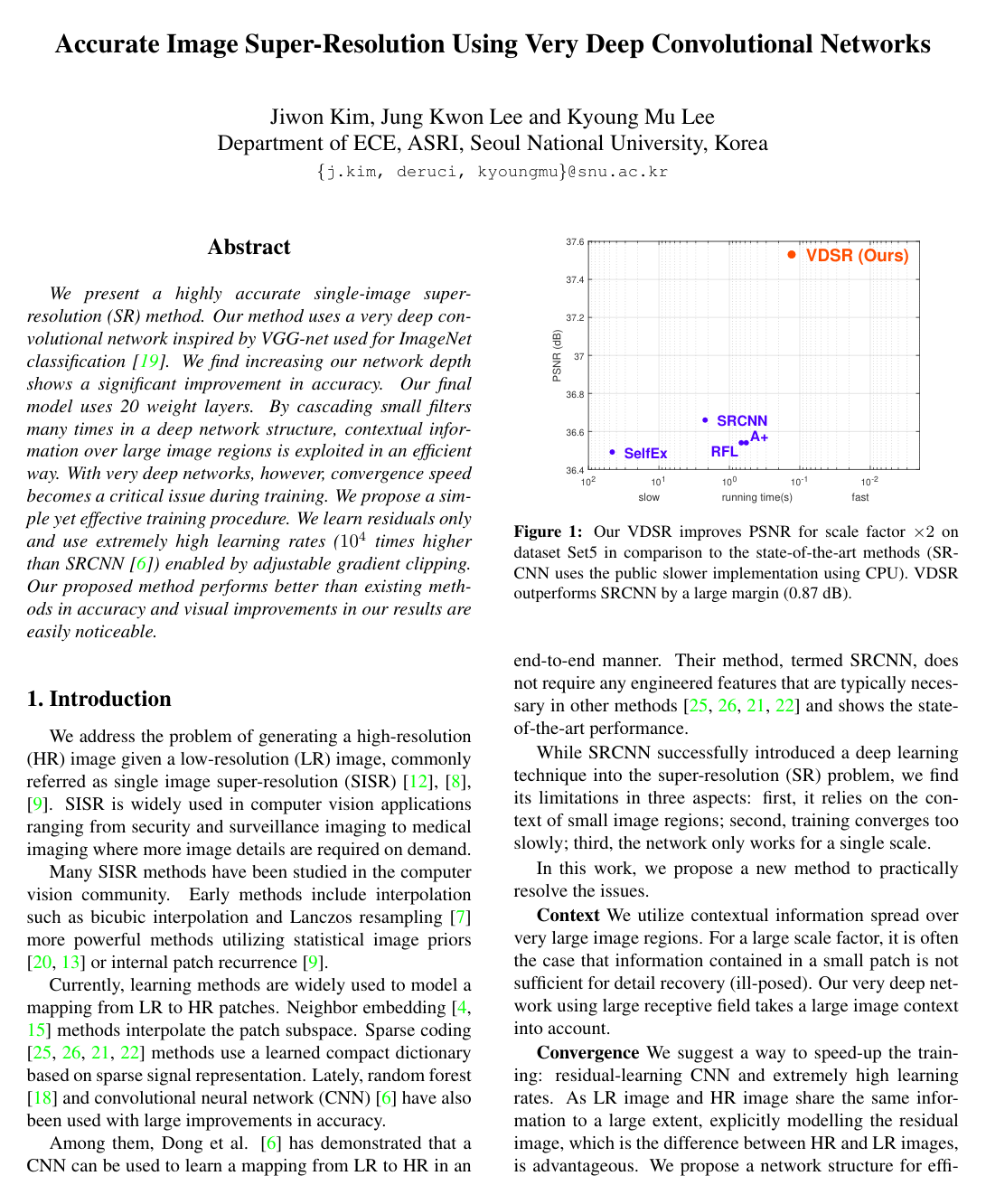 Accurate Image Super-Resolution Using Very Deep Convolutional Networks