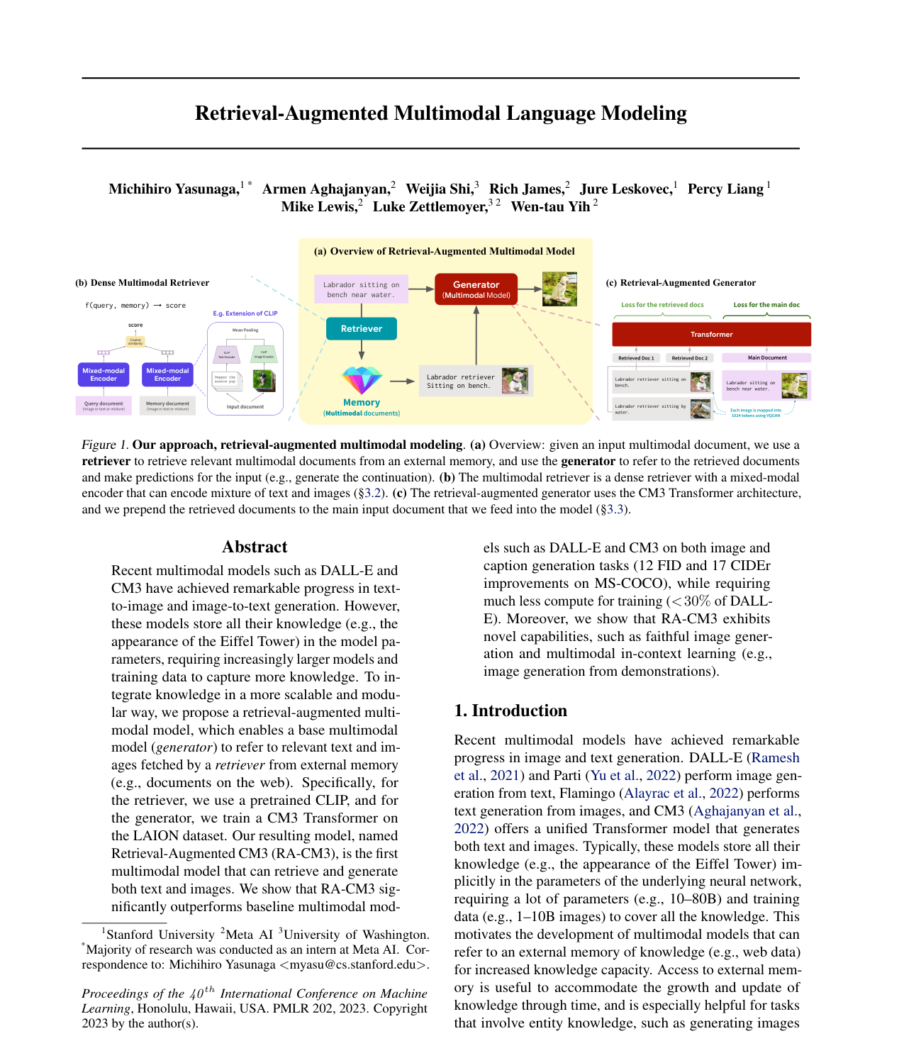 Retrieval-Augmented Multimodal Language Modeling