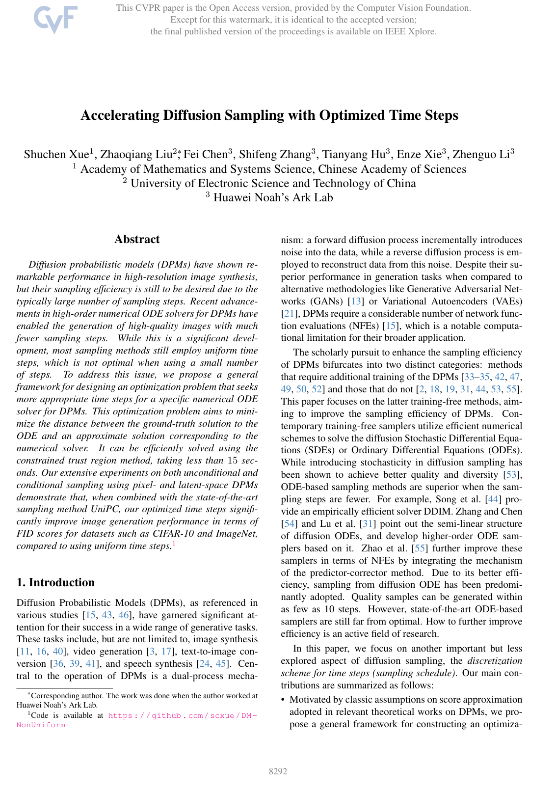 Accelerating Diffusion Sampling with Optimized Time Steps