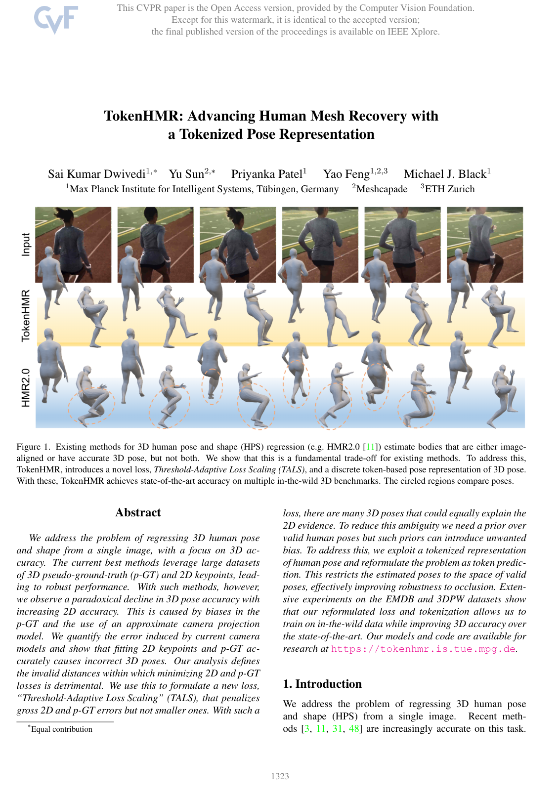 TokenHMR: Advancing Human Mesh Recovery with a Tokenized Pose Representation