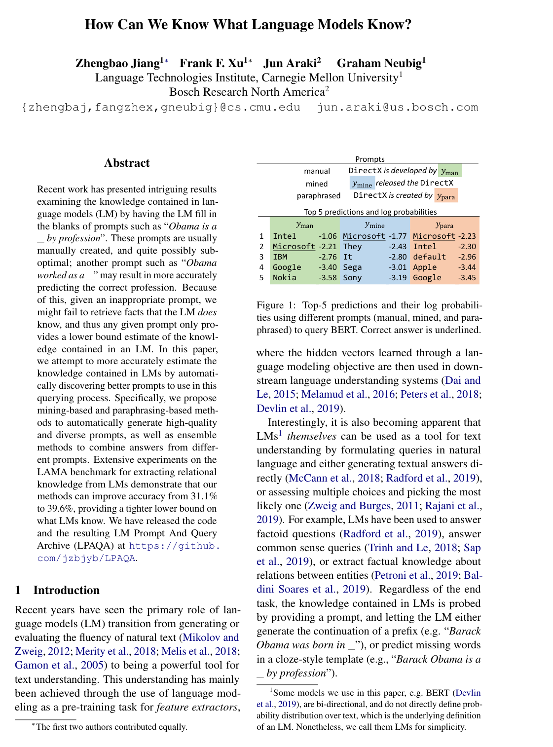 How Can We Know What Language Models Know?