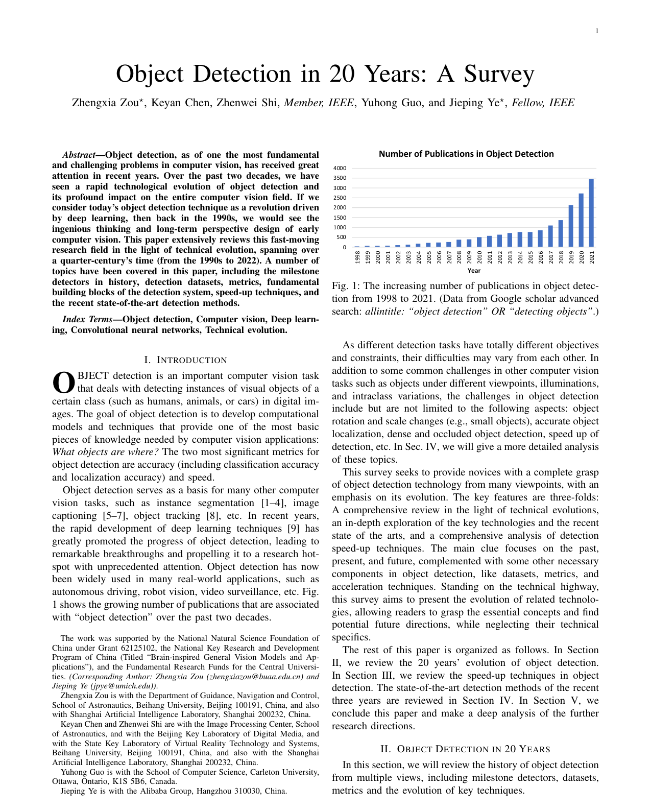 Object Detection in 20 Years: A Survey