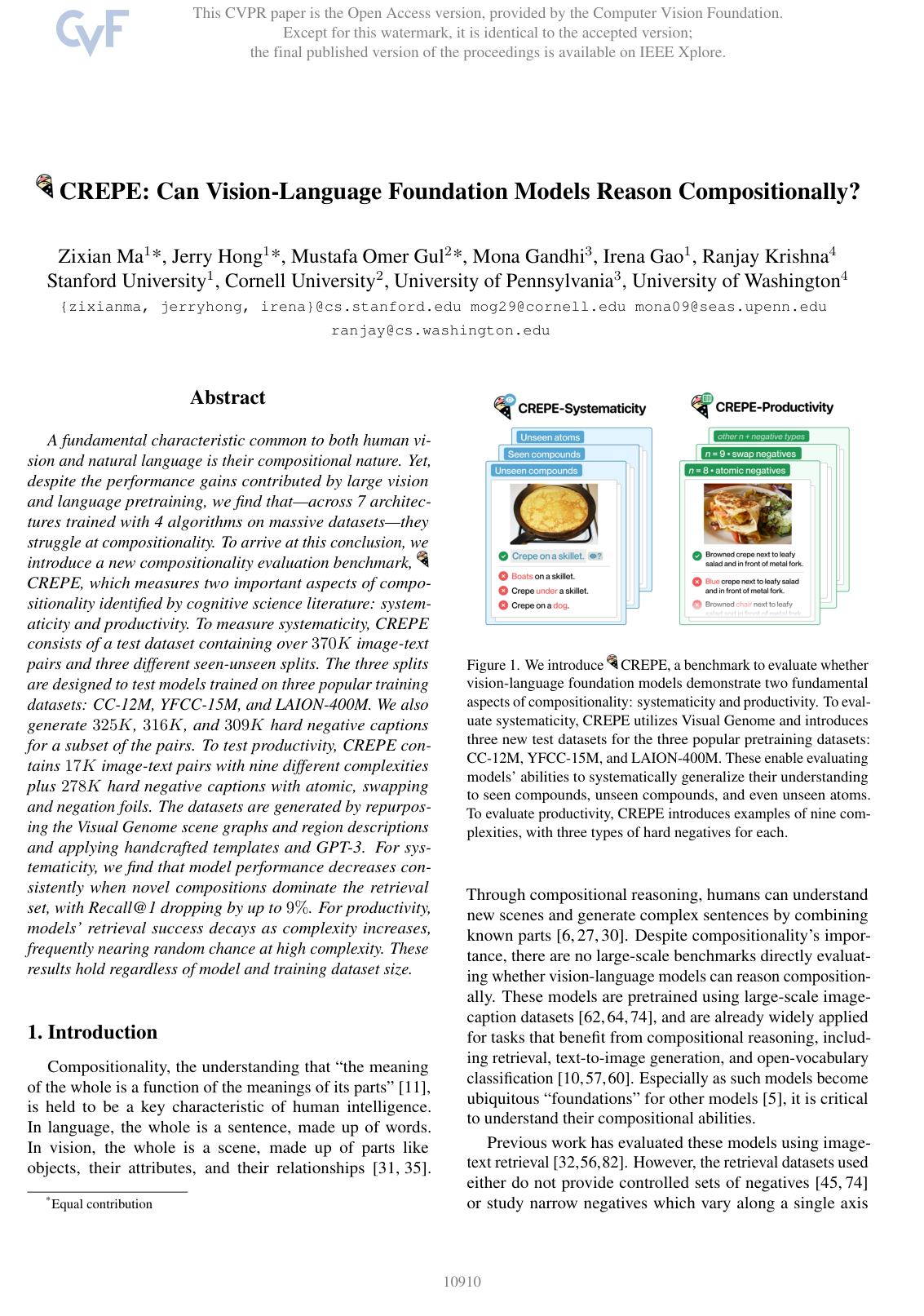 @ CREPE: Can Vision-Language Foundation Models Reason Compositionally?