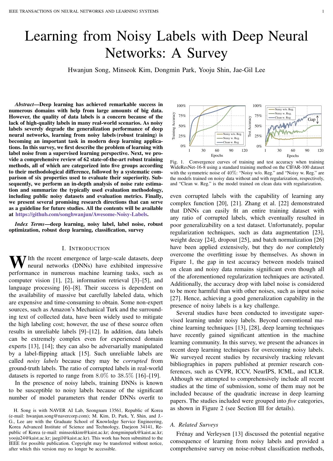 Learning From Noisy Labels With Deep Neural Networks: A Survey