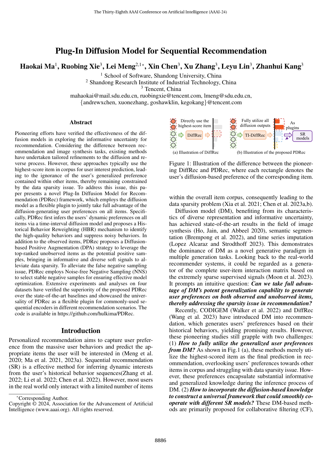 Plug-In Diffusion Model for Sequential Recommendation