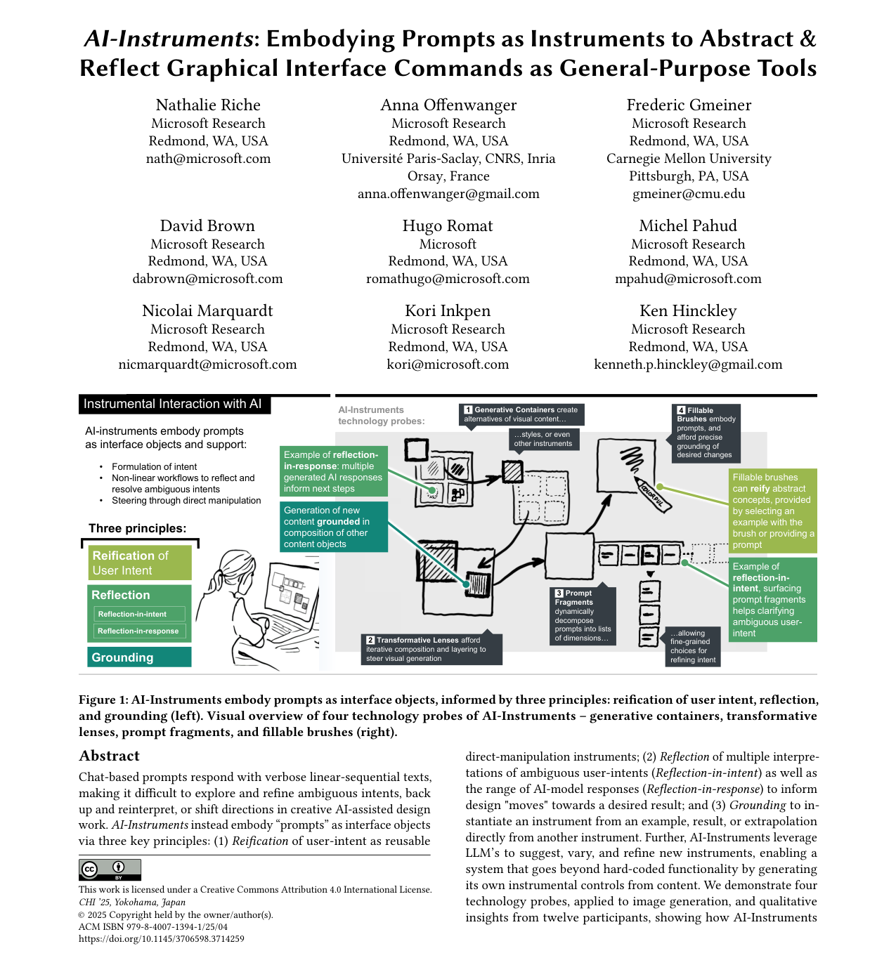 Cover for AI-Instruments: Embodying Prompts as Instruments to Abstract & Reflect Graphical Interface Commands as General-Purpose Tools