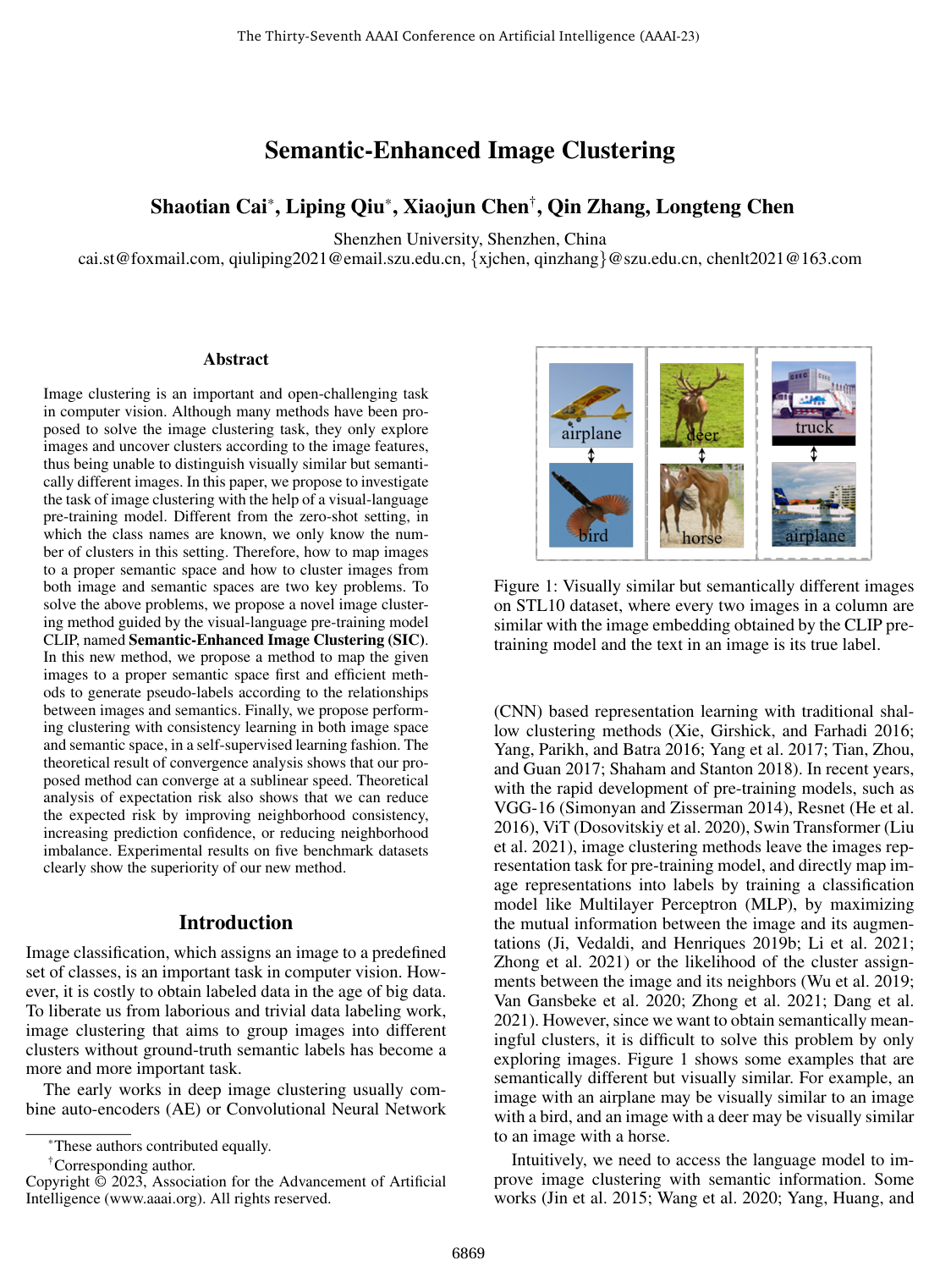 Semantic-Enhanced Image Clustering