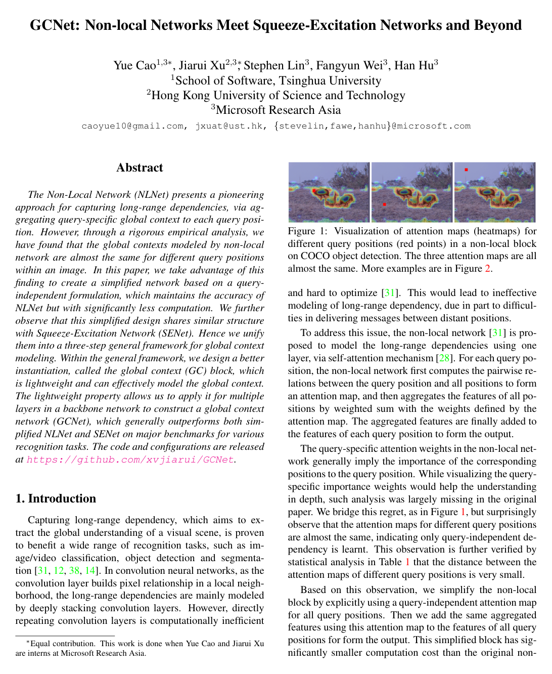 Cover for GCNet: Non-Local Networks Meet Squeeze-Excitation Networks and Beyond