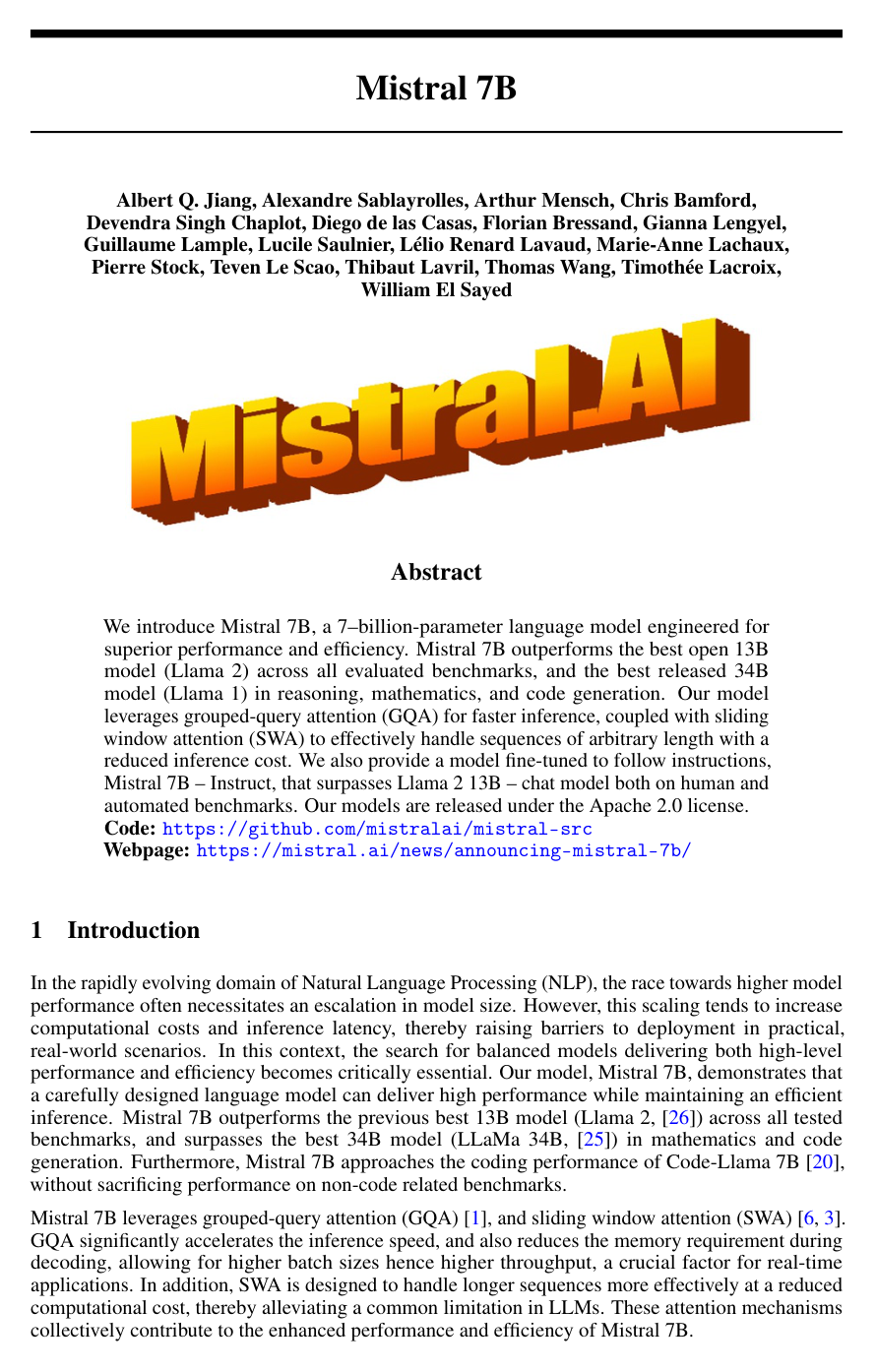 Mistral 7B
