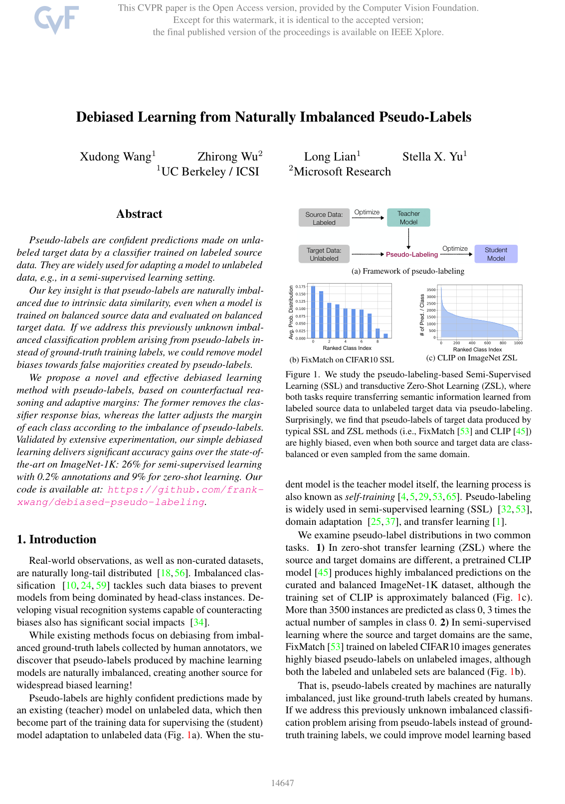 Cover for Debiased Learning from Naturally Imbalanced Pseudo-Labels