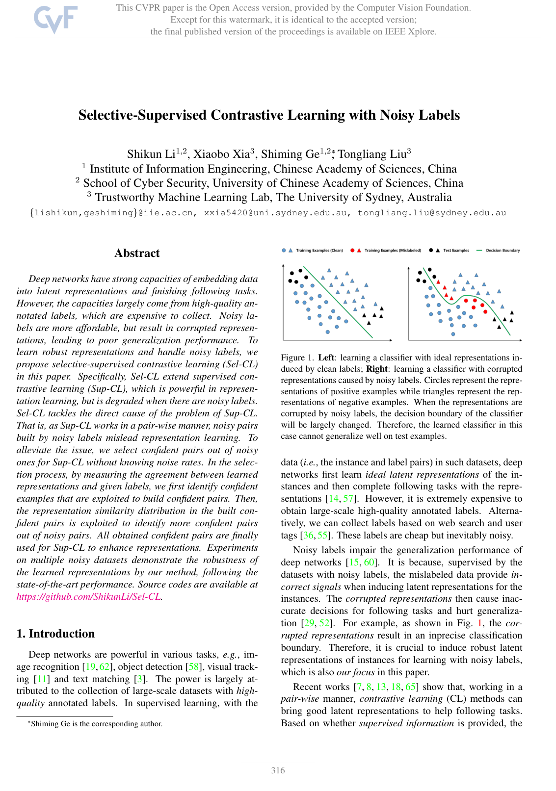 Cover for Selective-Supervised Contrastive Learning with Noisy Labels