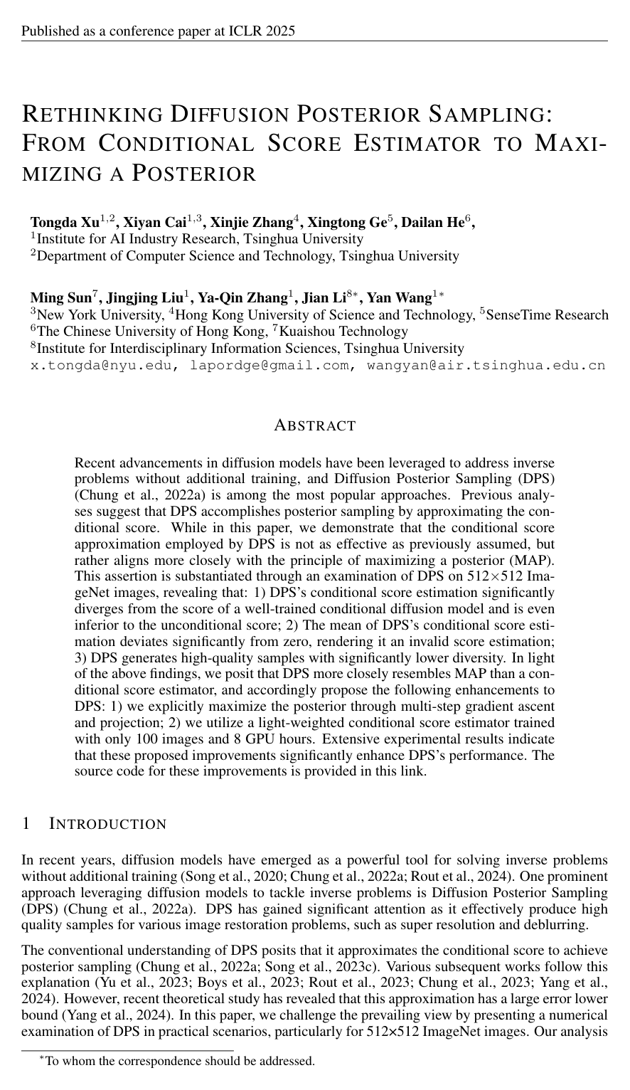 Cover for Rethinking Diffusion Posterior Sampling: From Conditional Score Estimator to Maximizing a Posterior