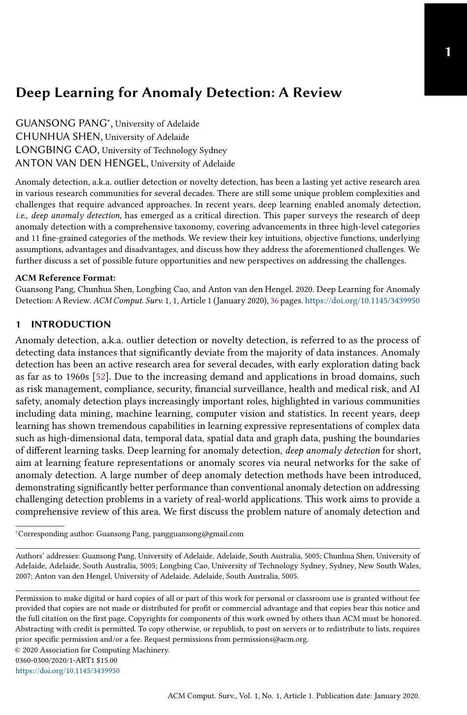Deep Learning for Anomaly Detection