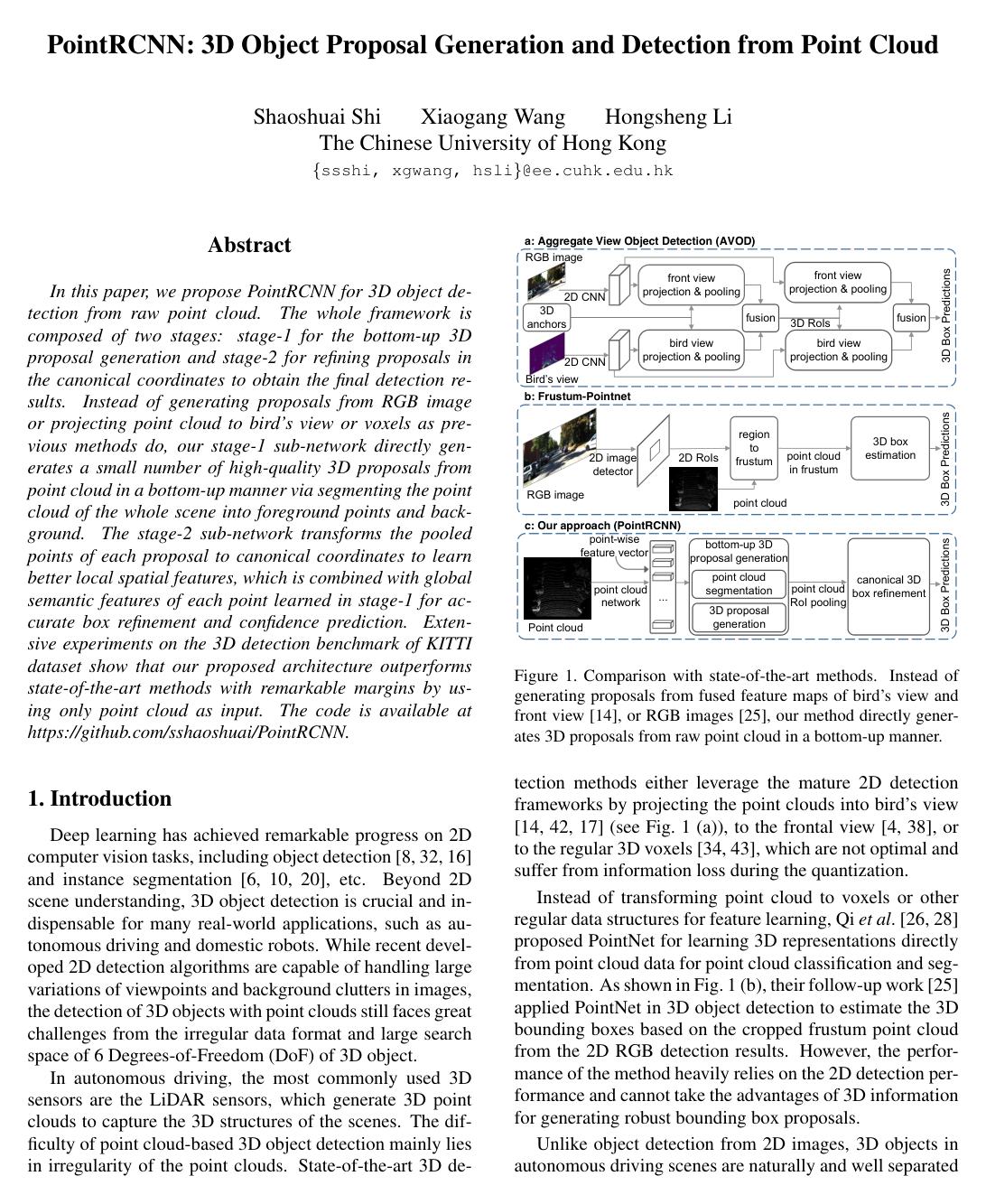 Cover for PointRCNN: 3D Object Proposal Generation and Detection From Point Cloud