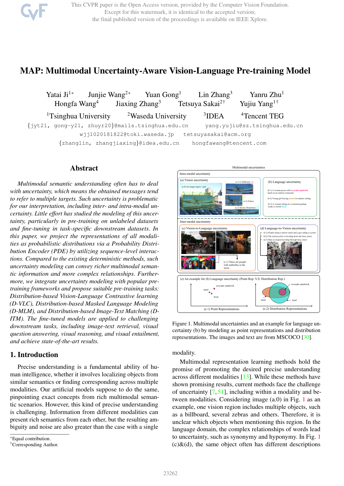 MAP: Multimodal Uncertainty-Aware Vision-Language Pre-training Model