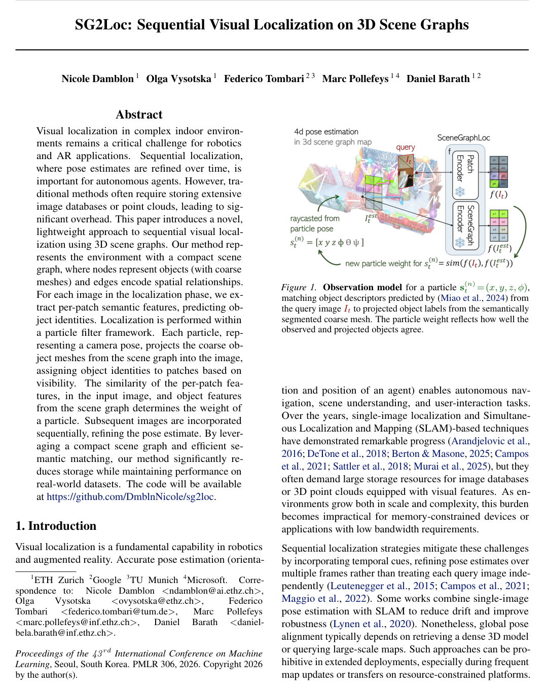 Cover for SG2Loc: Sequential Visual Localization on 3D Scene Graphs