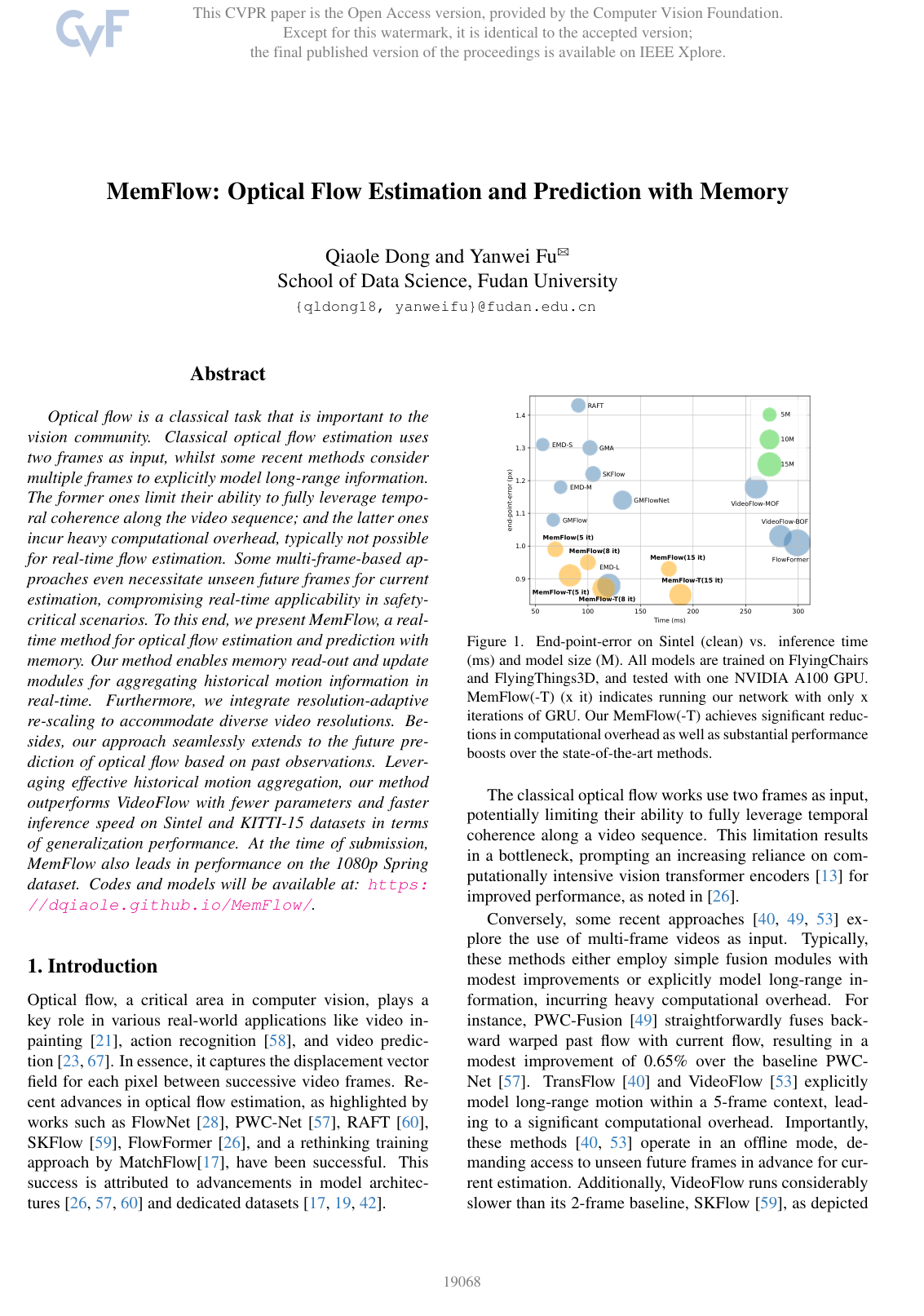 MemFlow: Optical Flow Estimation and Prediction with Memory
