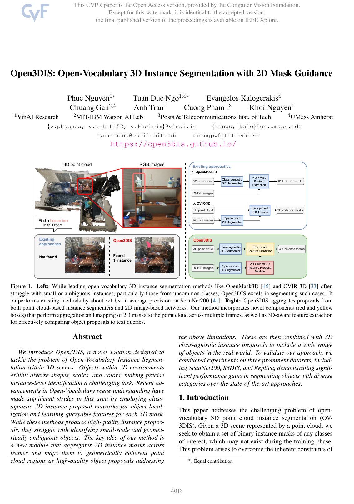 Cover for Open3DIS: Open-Vocabulary 3D Instance Segmentation with 2D Mask Guidance