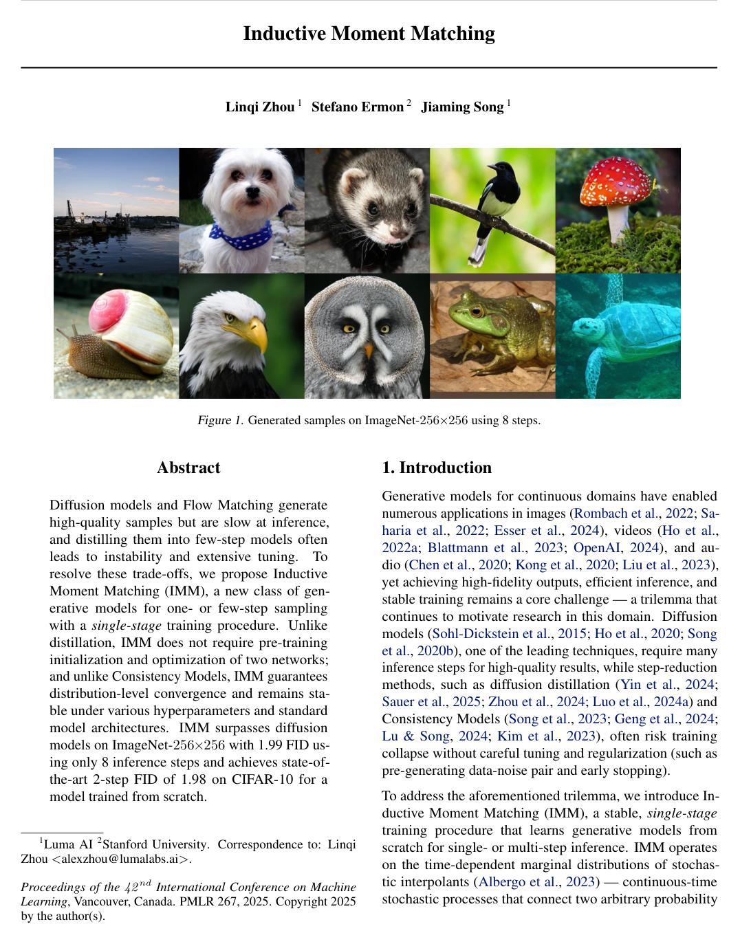 Inductive Moment Matching