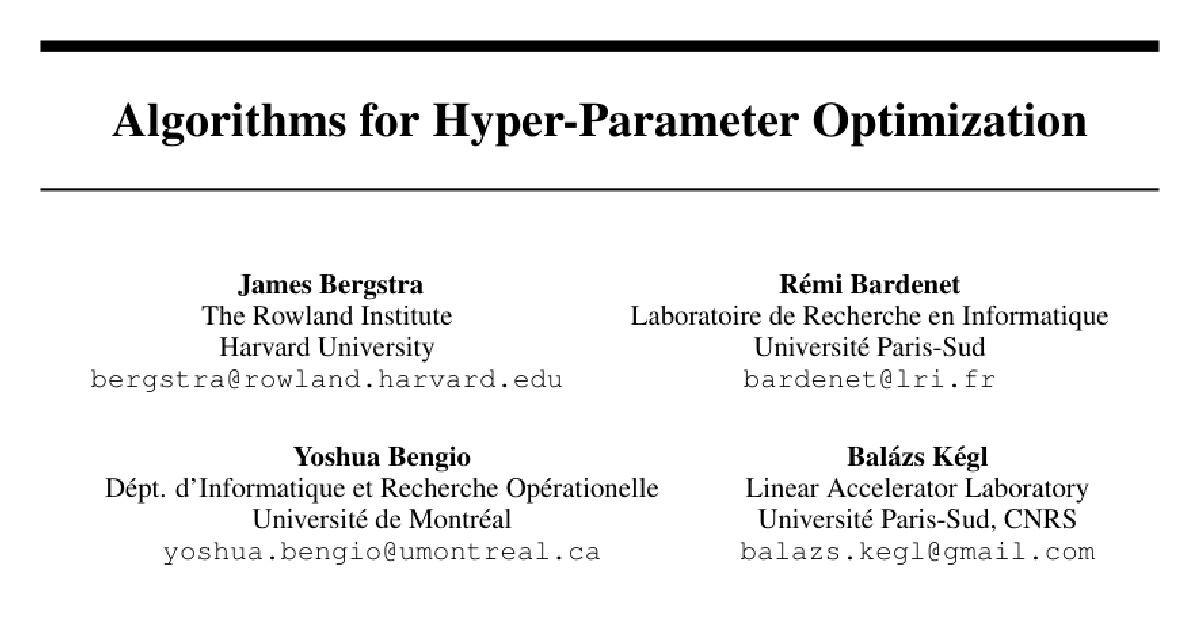 Algorithms for Hyper-Parameter Optimization cover