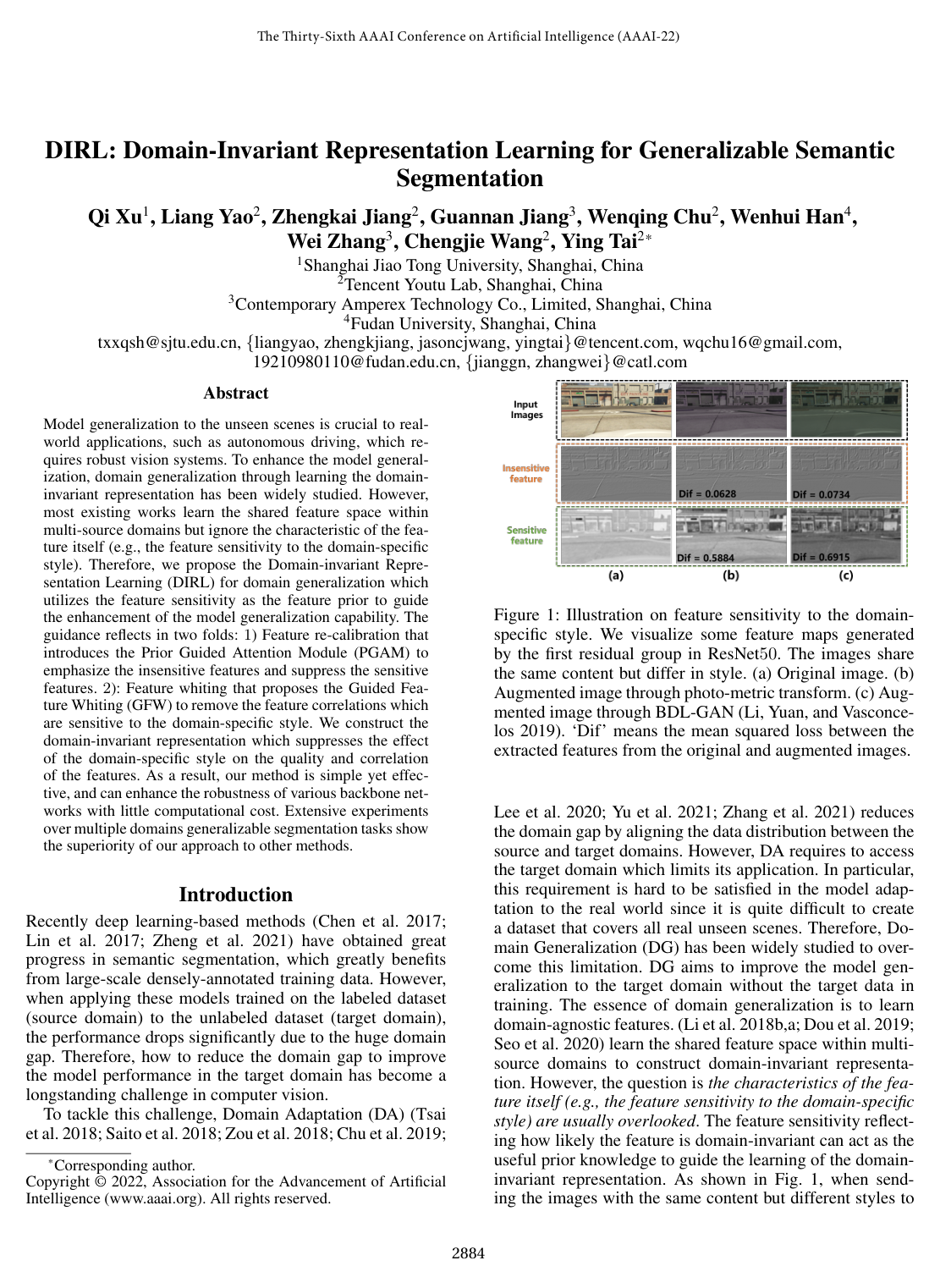 DIRL: Domain-Invariant Representation Learning for Generalizable Semantic Segmentation