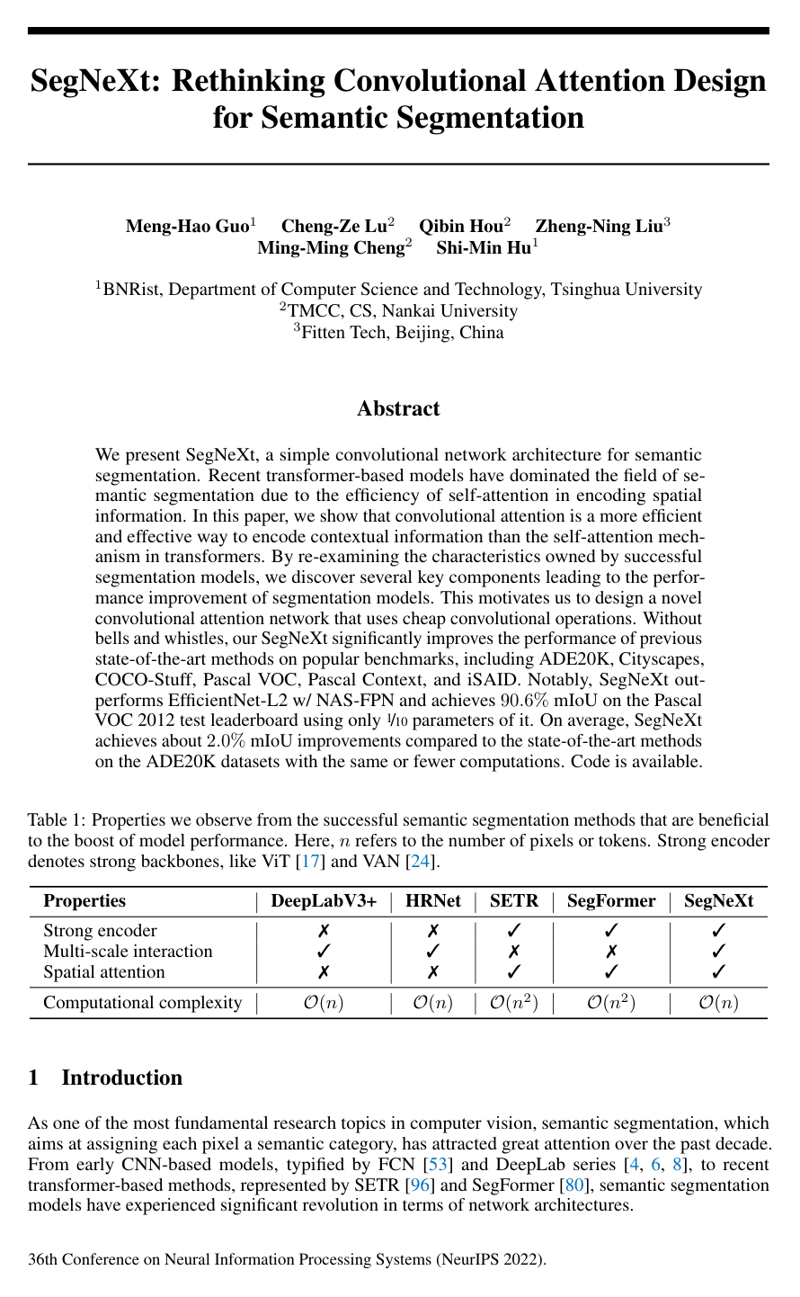 Cover for SegNeXt: Rethinking Convolutional Attention Design for Semantic Segmentation