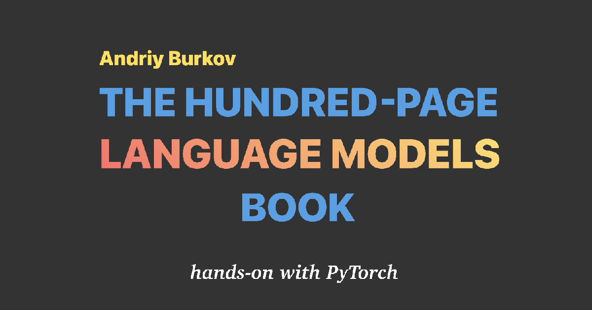 The Hundred-Page Language Models Book cover