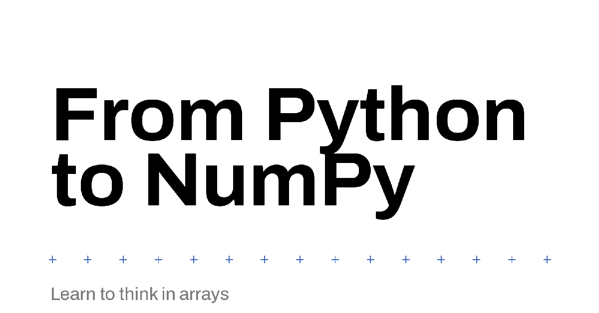 From Python to NumPy cover