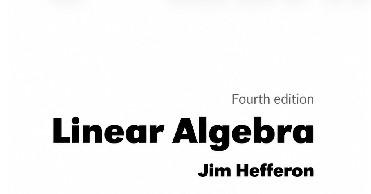 Linear Algebra (4th edition) cover