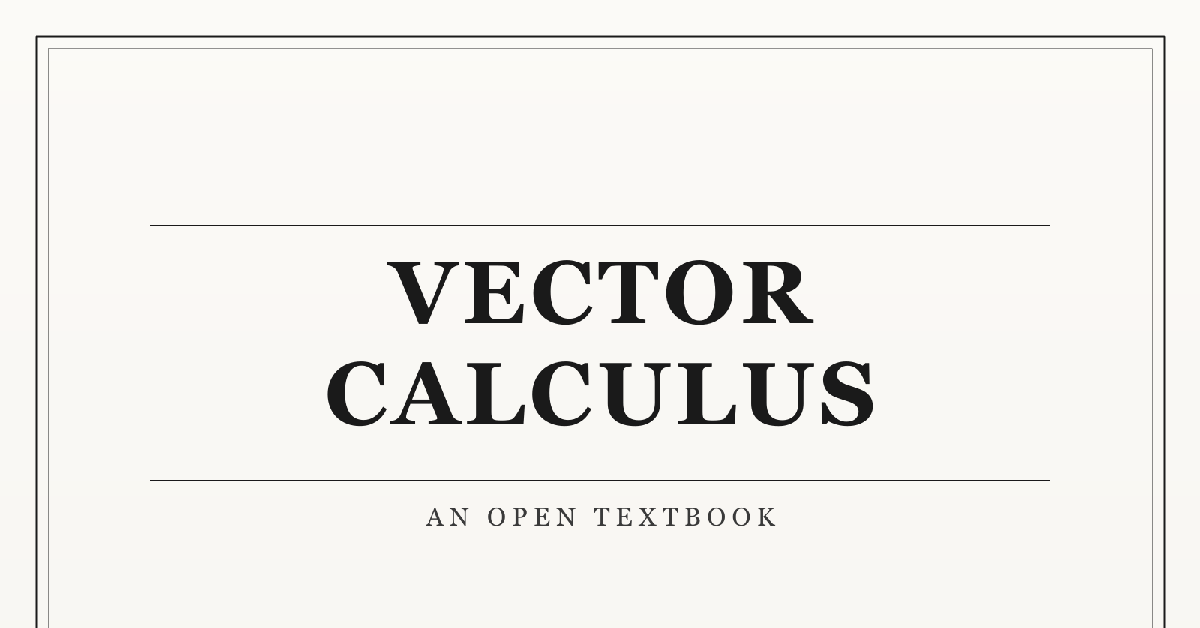 Vector Calculus cover