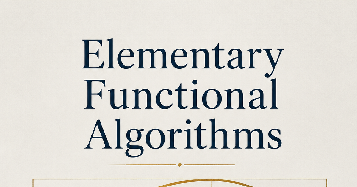 Elementary Functional Algorithms cover