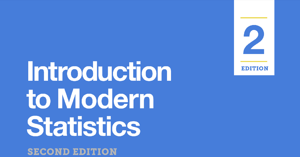 Introduction to Modern Statistics (2nd edition) cover
