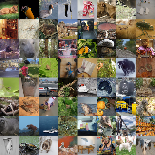 **Figure 18:** 50 sampling steps on unconditional ImageNet $64 \times 64$