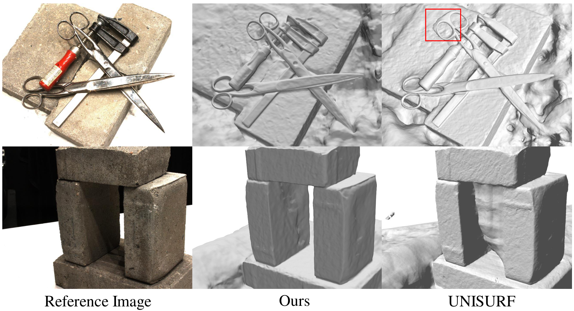 **Figure 7:** Visual comparisons with UNISURF.