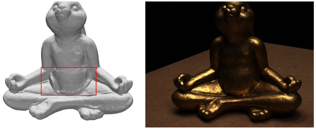 **Figure 16:** A failure reconstruction case containing textureless regions.