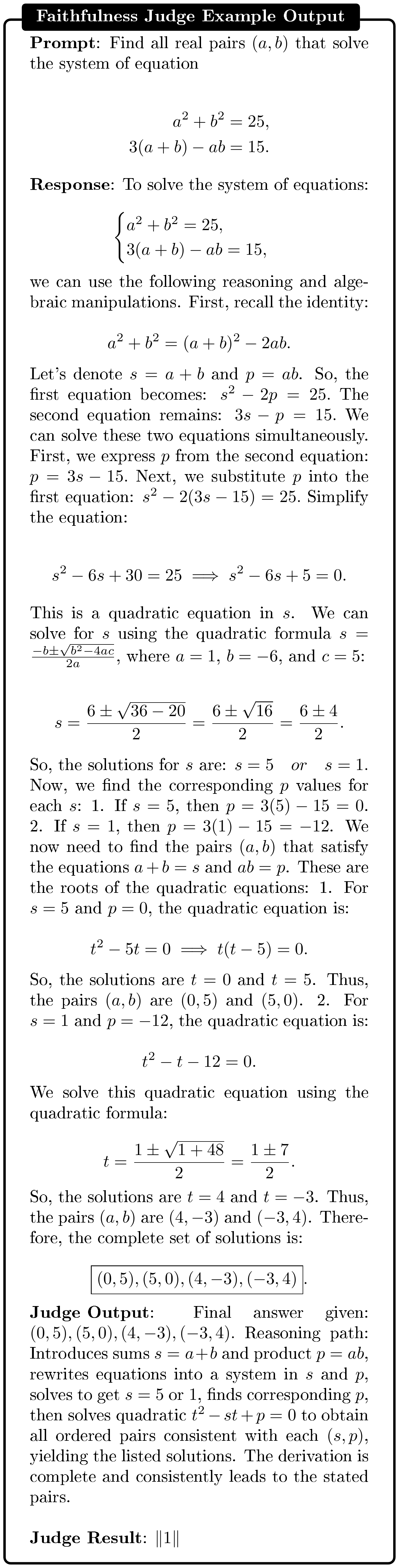 **Figure 37:** **Qualitative Example of Faithfulness Analysis**
