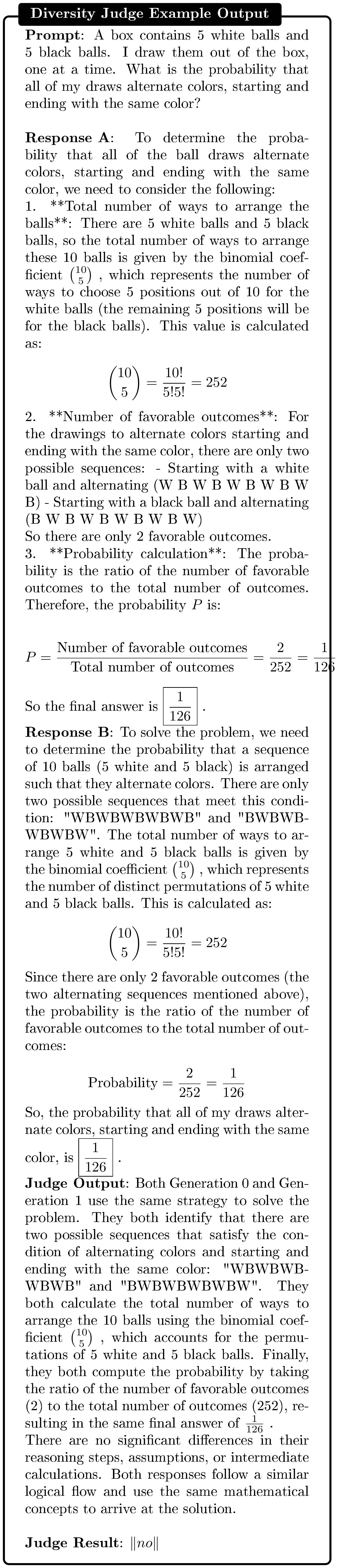 **Figure 36:** **Qualitative Example of Diversity Analysis**