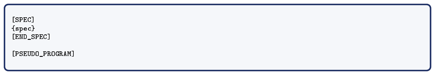 **Figure 13:** Compiler prompt, `minimal` style. Used by the trained PAW compiler at inference.