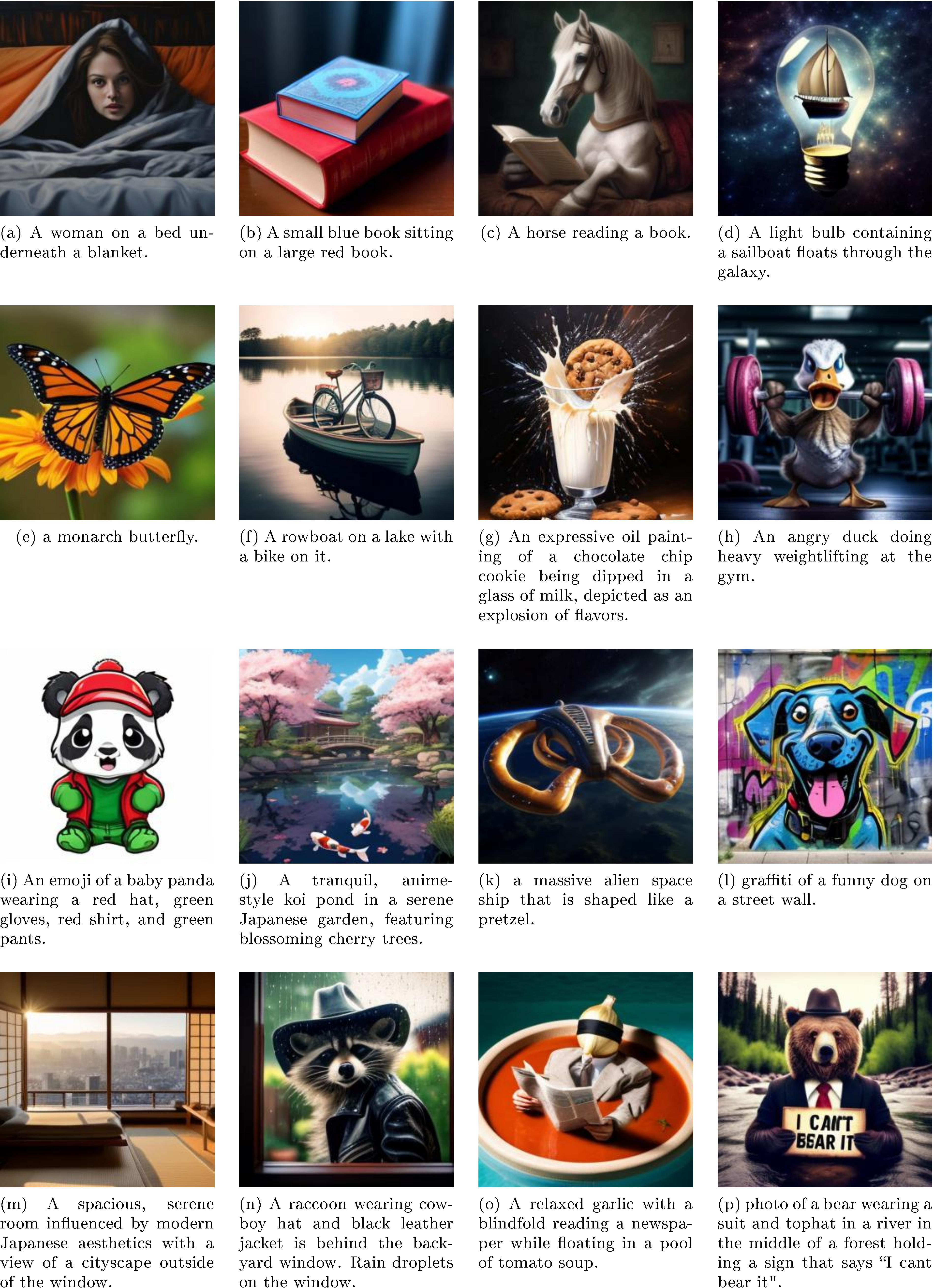 **Figure 8:** Generated images from a 7B Transfusion trained on 2T multi-modal tokens.