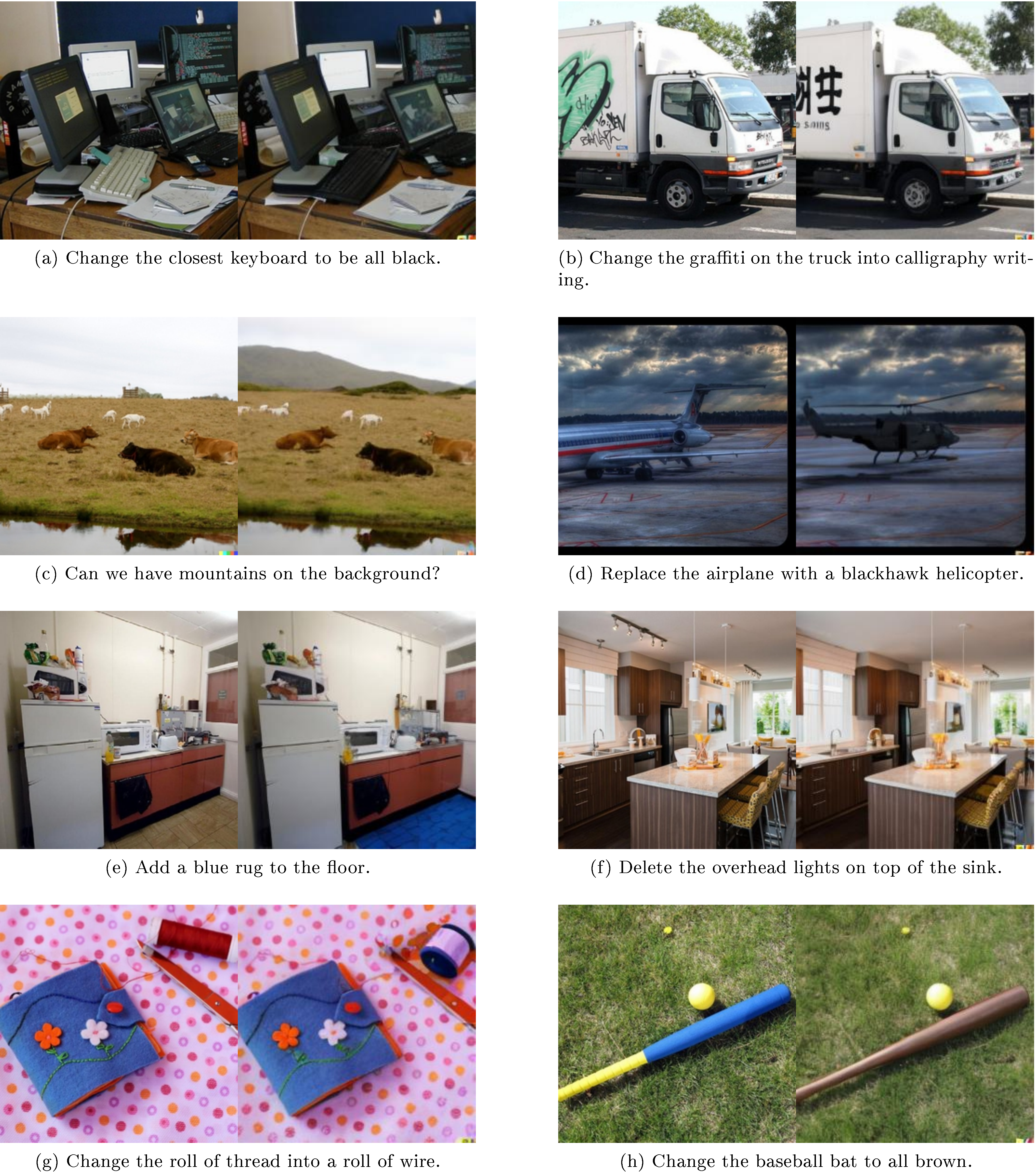 **Figure 9:** Edited images from a fine-tuned 7B Transfusion model.