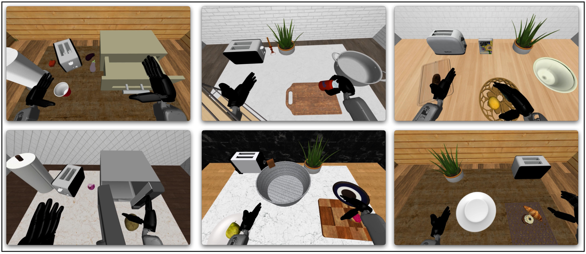 **Figure 9:** Schematic of RoboCasa Tabletop Evaluation.